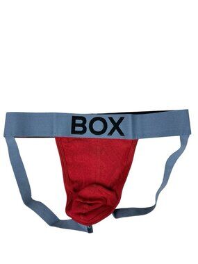 BOX Menswear Men’s S Red/Gray/Black Cotton Jersey Jockstrap Underwear Stretch